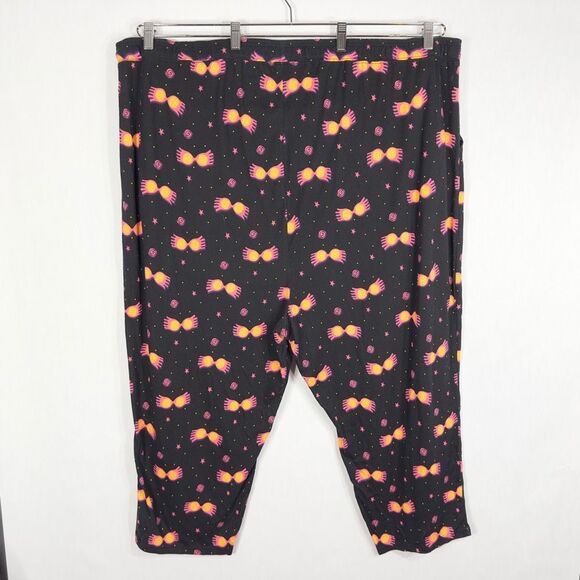 Torrid Plus Size 4X Pajama‎ Pants Harry Potter Sleep Crop Luna Glasses Black 572 - Picture 6 of 15